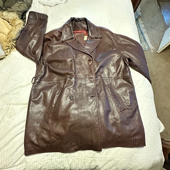 Coach Dark Brown Leather Jacket - Picture 11 of 14
